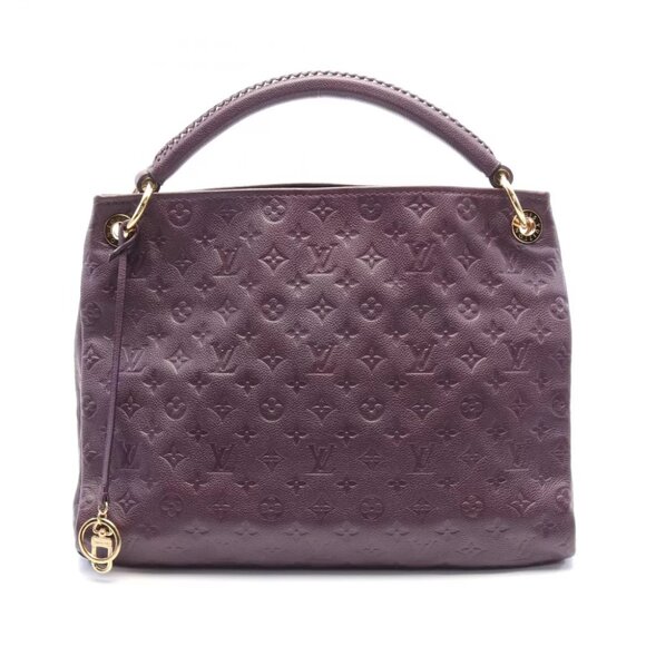 LOUIS VUITTON Artsy MM Shoulder Bag Monogram leather Aube Purple Used - Picture 1 of 7